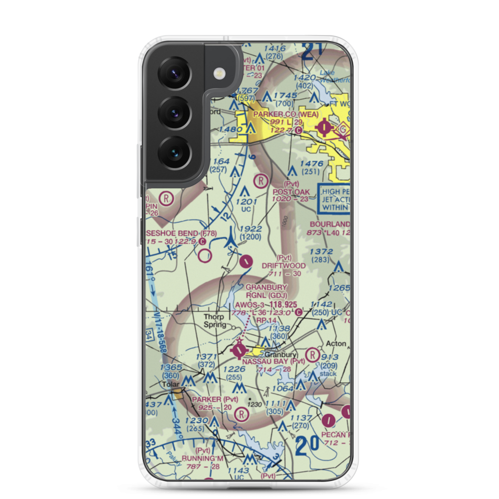 Driftwood Ranch Airport (XA86) VFR Sectional Samsung Case Samsung Galaxy S22 Plus model shown