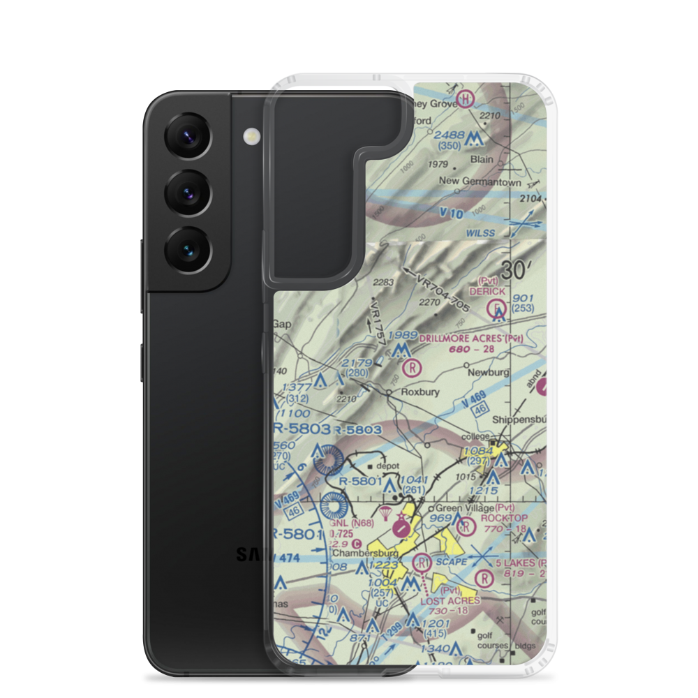 Drillmore Acres Airport (0PN7) VFR Sectional Samsung Case Samsung Galaxy S22 model shown