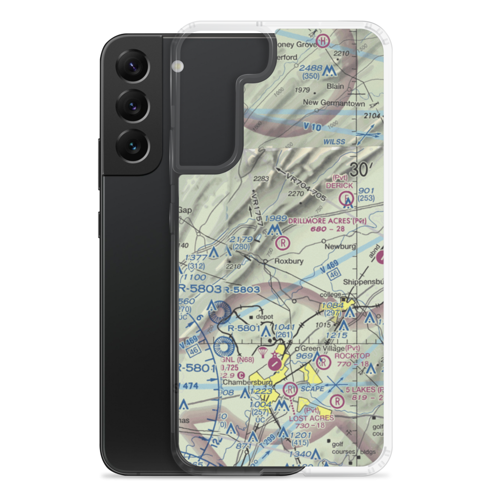 Drillmore Acres Airport (0PN7) VFR Sectional Samsung Case Samsung Galaxy S22 Plus model shown
