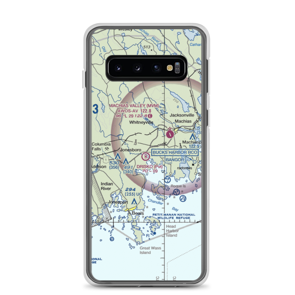 Drisko Airport (05ME) VFR Sectional Samsung Case Samsung Galaxy S10 model shown
