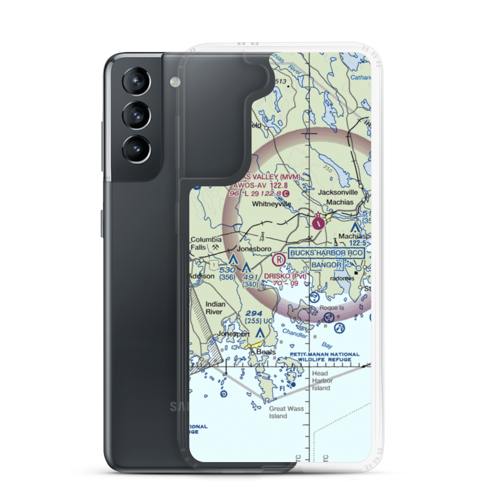 Drisko Airport (05ME) VFR Sectional Samsung Case Samsung Galaxy S21 model shown