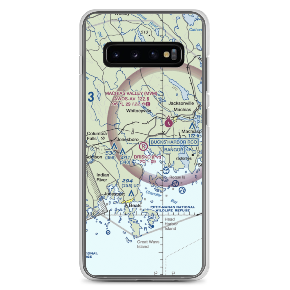 Drisko Airport (05ME) VFR Sectional Samsung Case Samsung Galaxy S10+ model shown