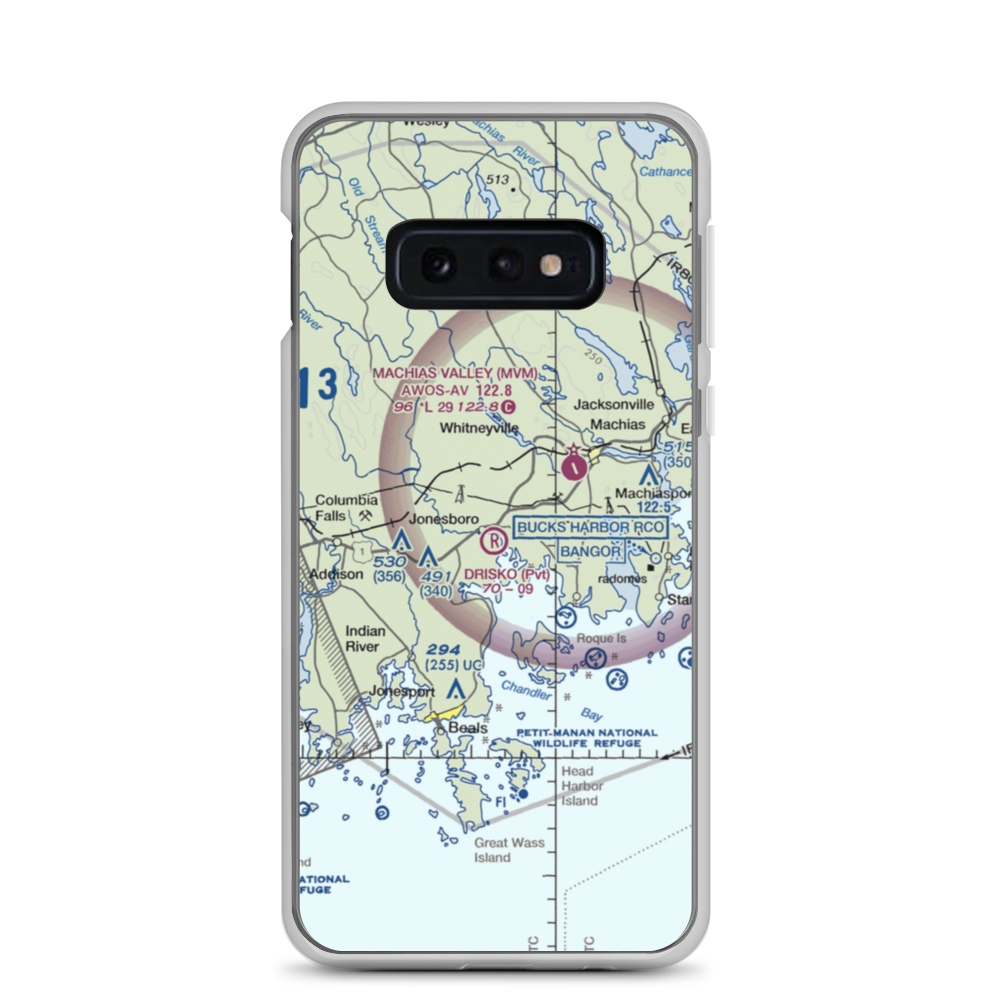 Drisko Airport (05ME) VFR Sectional Samsung Case Samsung Galaxy S10e model shown