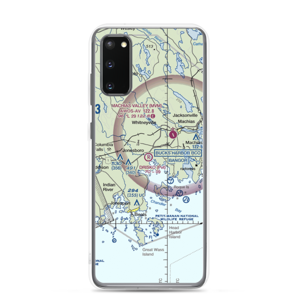 Drisko Airport (05ME) VFR Sectional Samsung Case Samsung Galaxy S20 model shown