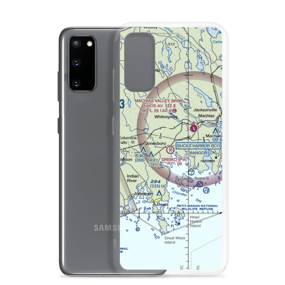 Drisko Airport (05ME) VFR Sectional Samsung Case Samsung Galaxy S20 model shown