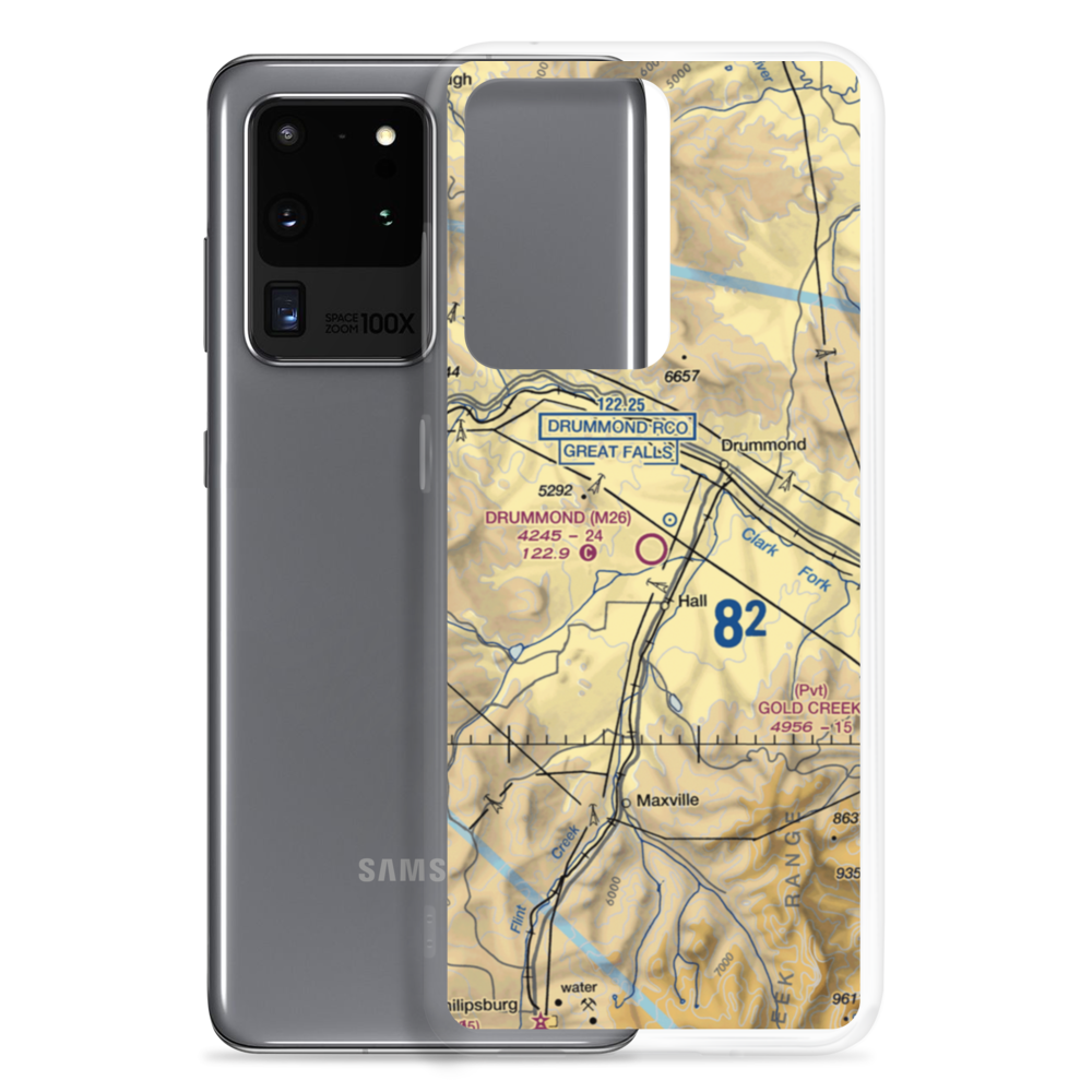 Drummond Airport (M26) VFR Sectional Samsung Case Samsung Galaxy S20 Ultra model shown
