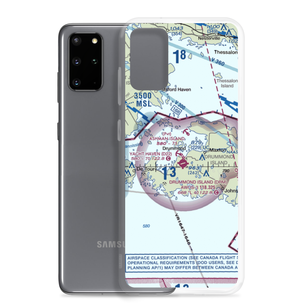 Drummond Island / Yacht Haven SPB (D22) VFR Sectional Samsung Case Samsung Galaxy S20 Plus model shown