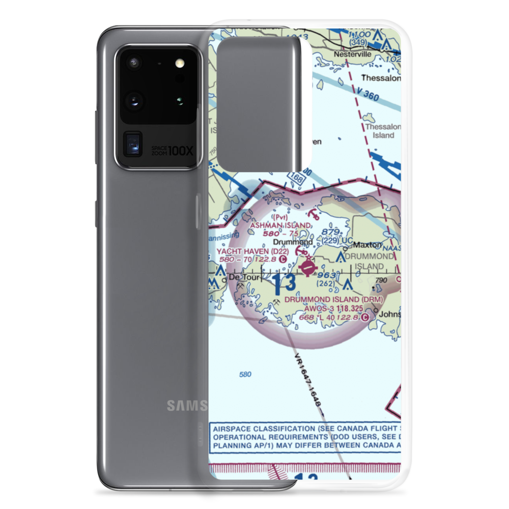 Drummond Island / Yacht Haven SPB (D22) VFR Sectional Samsung Case Samsung Galaxy S20 Ultra model shown