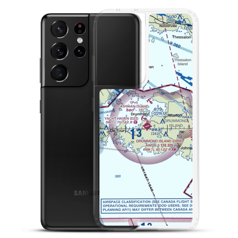 Drummond Island / Yacht Haven SPB (D22) VFR Sectional Samsung Case Samsung Galaxy S21 Ultra model shown