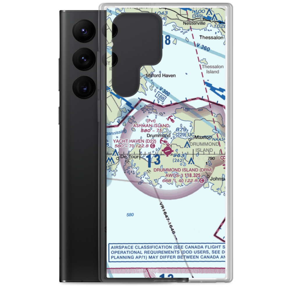 Drummond Island / Yacht Haven SPB (D22) VFR Sectional Samsung Case Samsung Galaxy S22 Ultra model shown