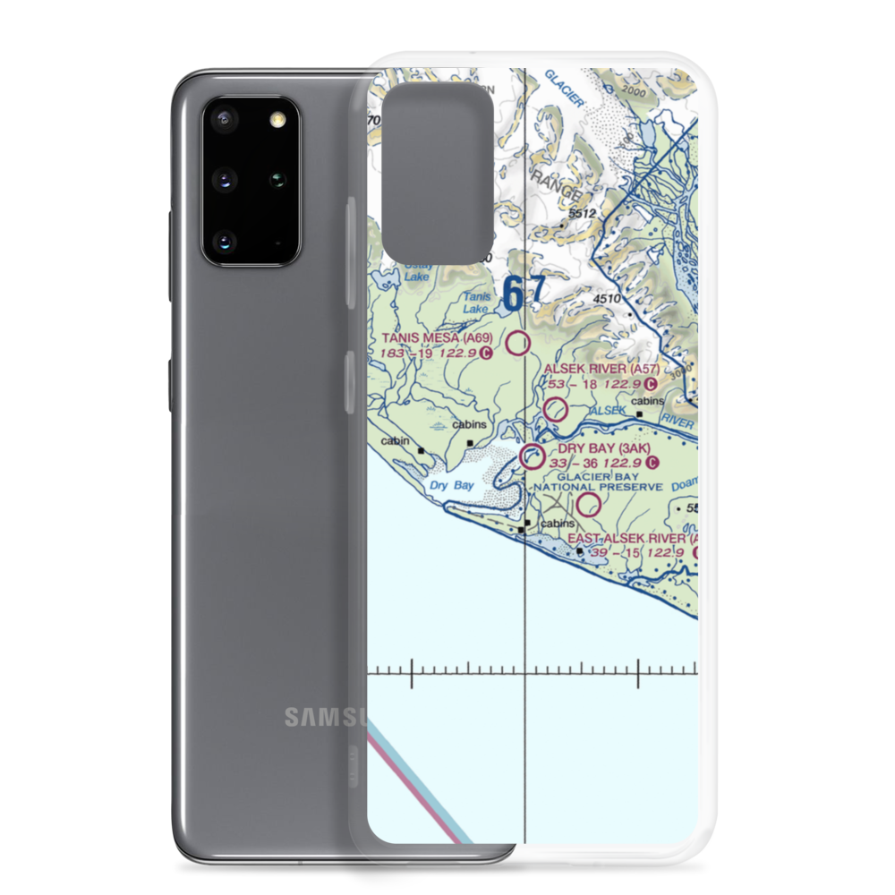 Dry Bay Airport (3AK) VFR Sectional Samsung Case Samsung Galaxy S20 Plus model shown