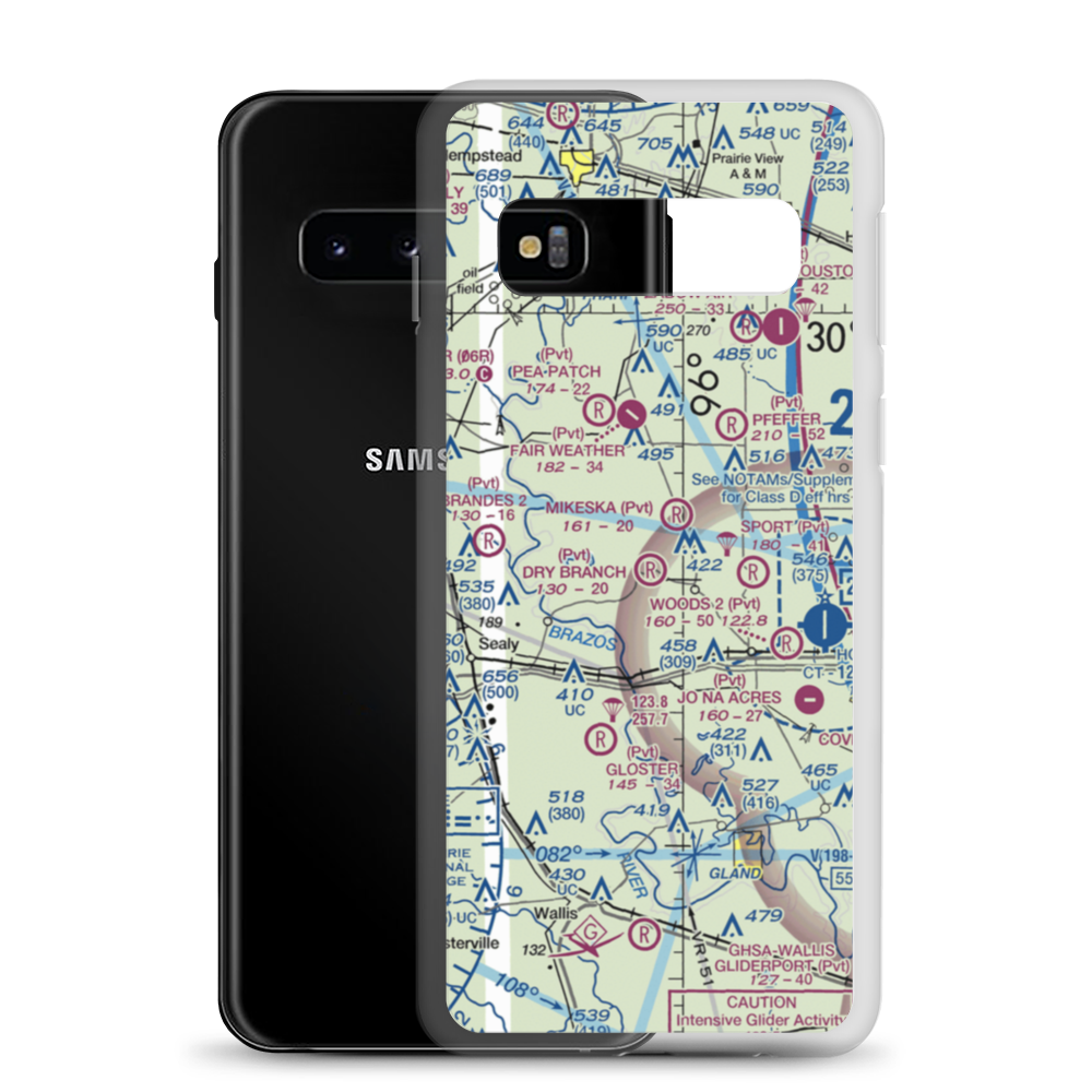 Dry Branch Ranch Airport (TS44) VFR Sectional Samsung Case Samsung Galaxy S10 model shown