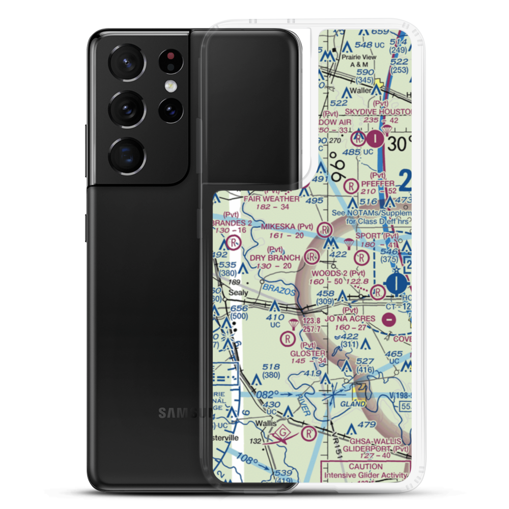 Dry Branch Ranch Airport (TS44) VFR Sectional Samsung Case Samsung Galaxy S21 Ultra model shown