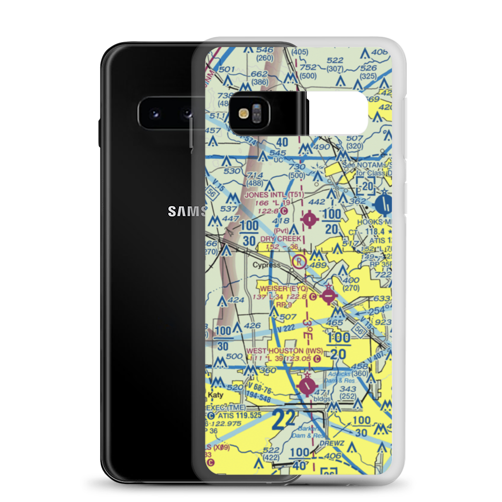Dry Creek Airport (TS07) VFR Sectional Samsung Case Samsung Galaxy S10 model shown