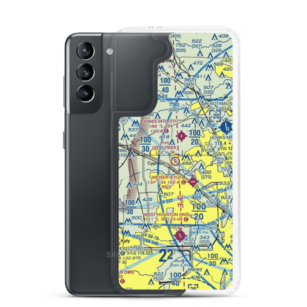 Dry Creek Airport (TS07) VFR Sectional Samsung Case Samsung Galaxy S21 model shown