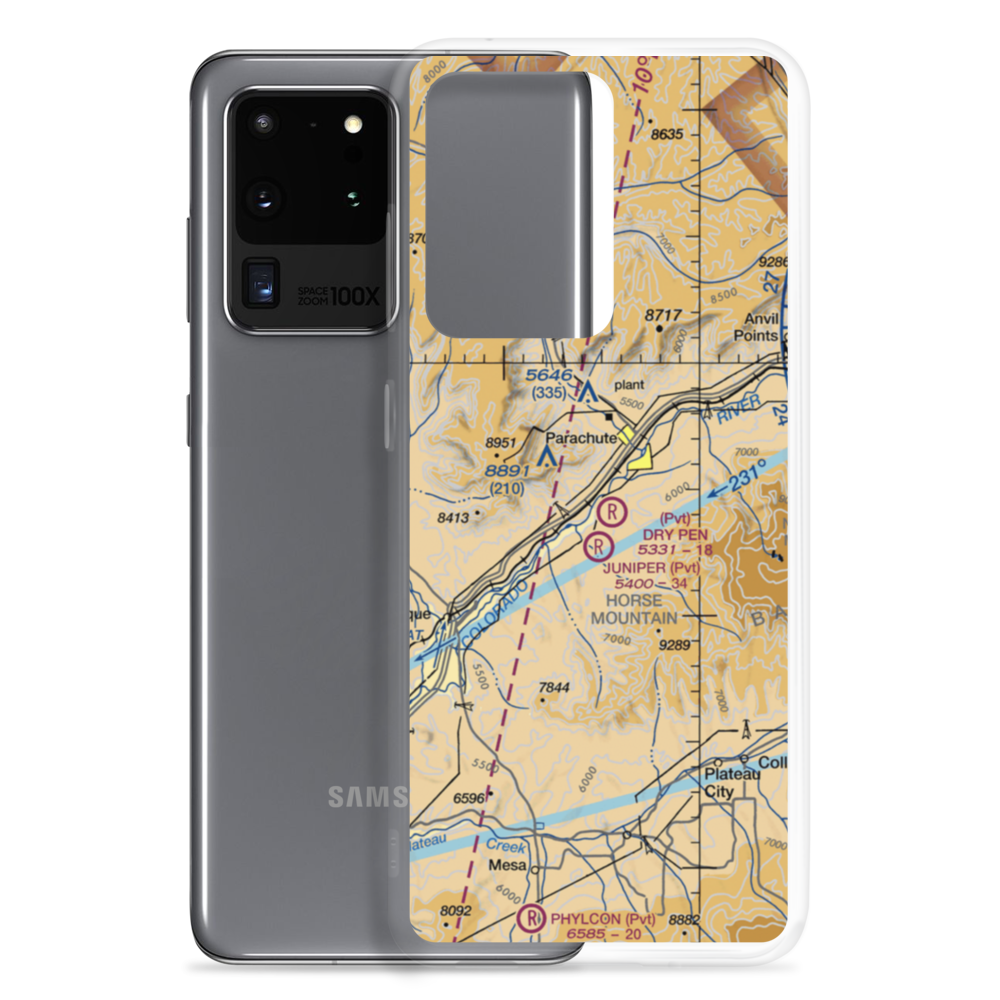 Dry Pen Airport (16CO) VFR Sectional Samsung Case Samsung Galaxy S20 Ultra model shown