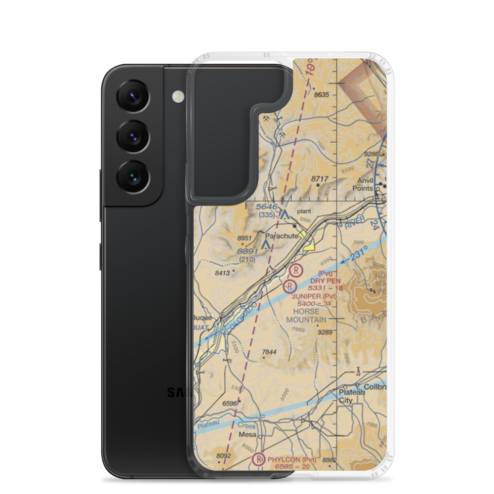Dry Pen Airport (16CO) VFR Sectional Samsung Case Samsung Galaxy S22 model shown