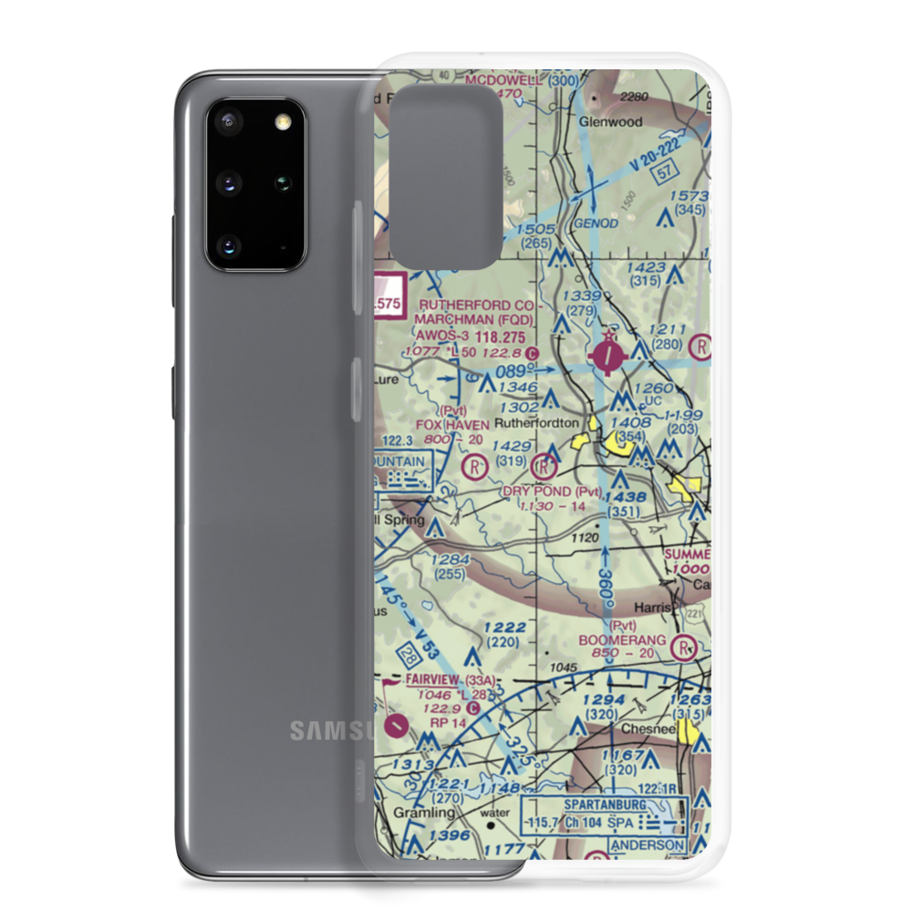 Dry Pond Airport (28NR) VFR Sectional Samsung Case Samsung Galaxy S20 Plus model shown
