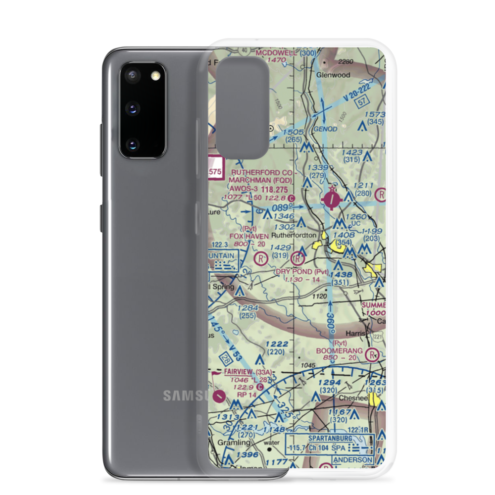 Dry Pond Airport (28NR) VFR Sectional Samsung Case Samsung Galaxy S20 model shown