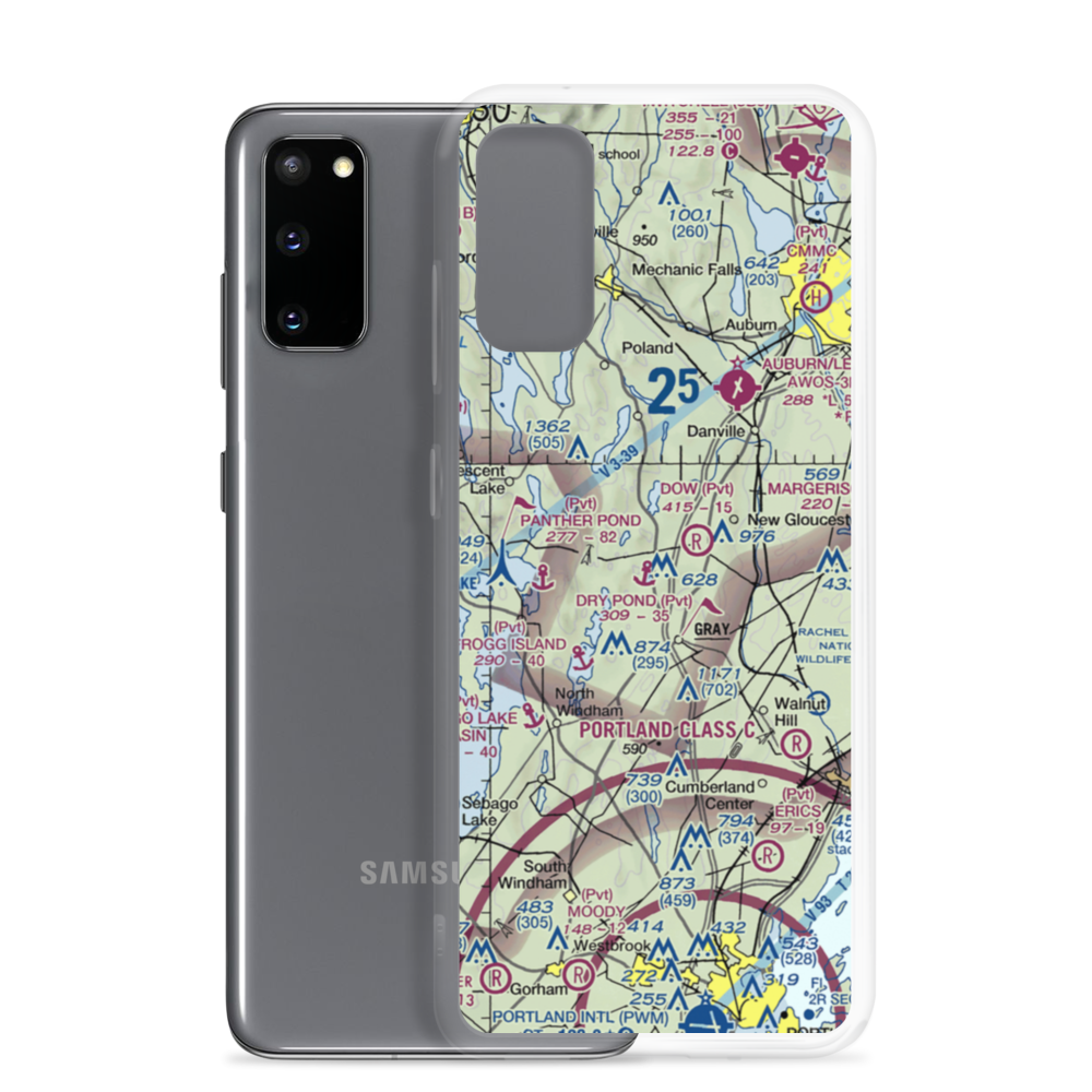 Dry Pond Seaplane Base (ME80) VFR Sectional Samsung Case Samsung Galaxy S20 model shown