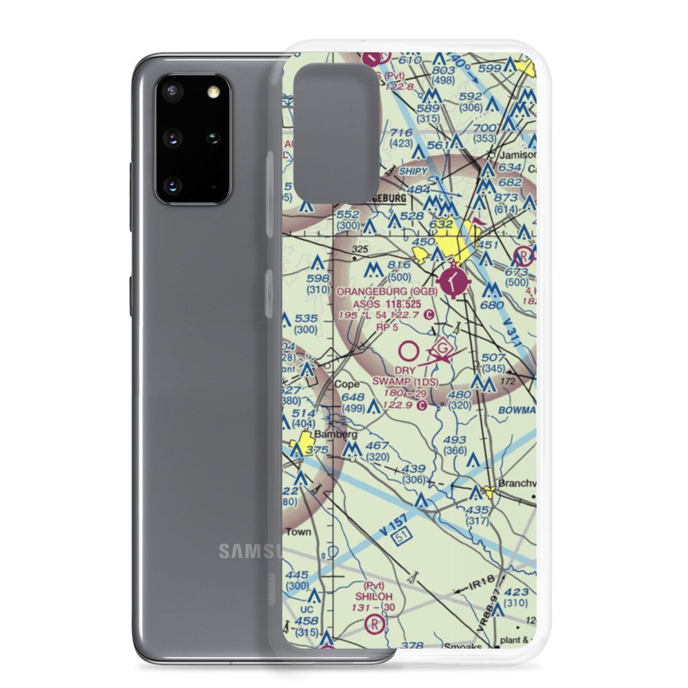 Dry Swamp Airport (1DS) VFR Sectional Samsung Case Samsung Galaxy S20 Plus model shown