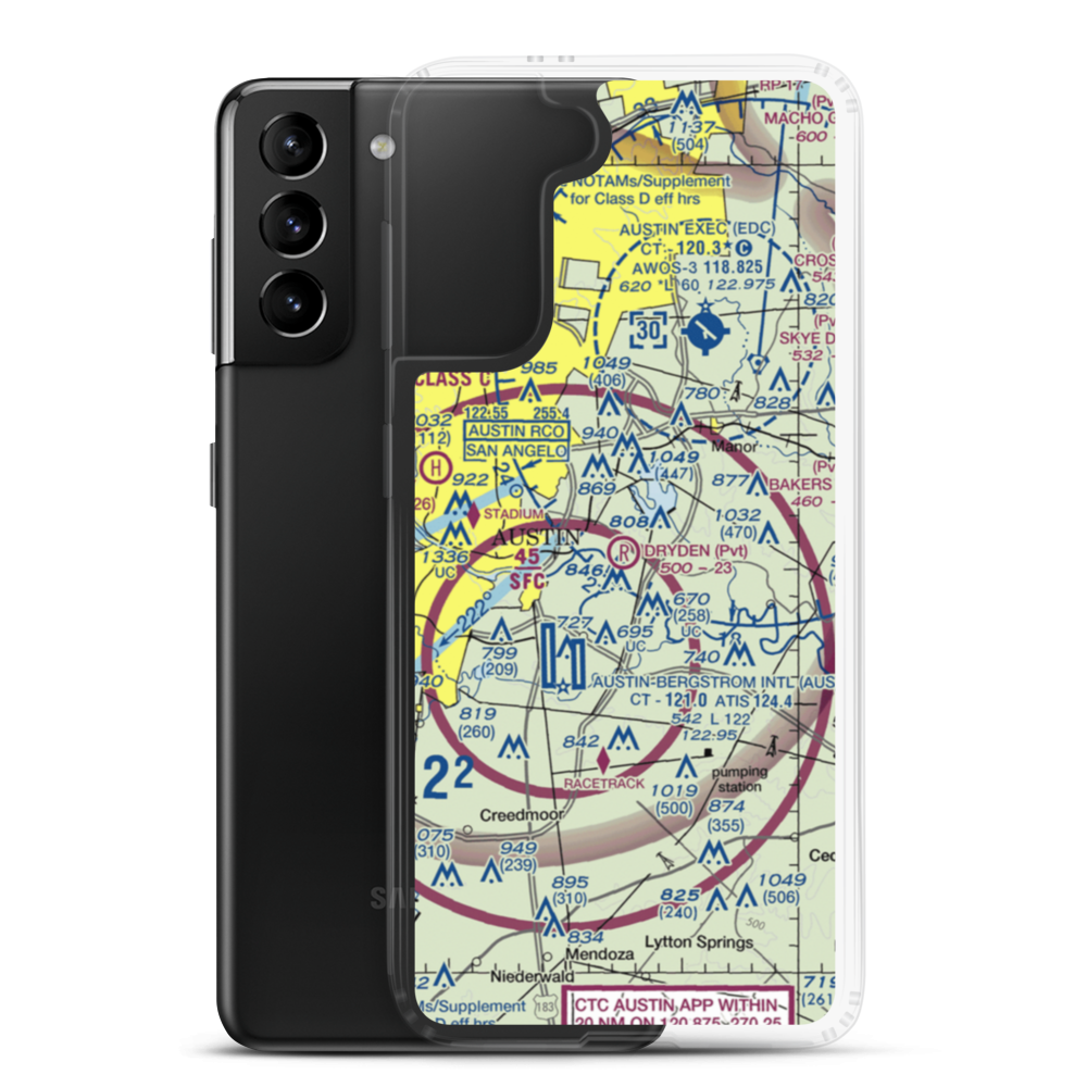 Dryden Airport (TX05) VFR Sectional Samsung Case Samsung Galaxy S21 Plus model shown