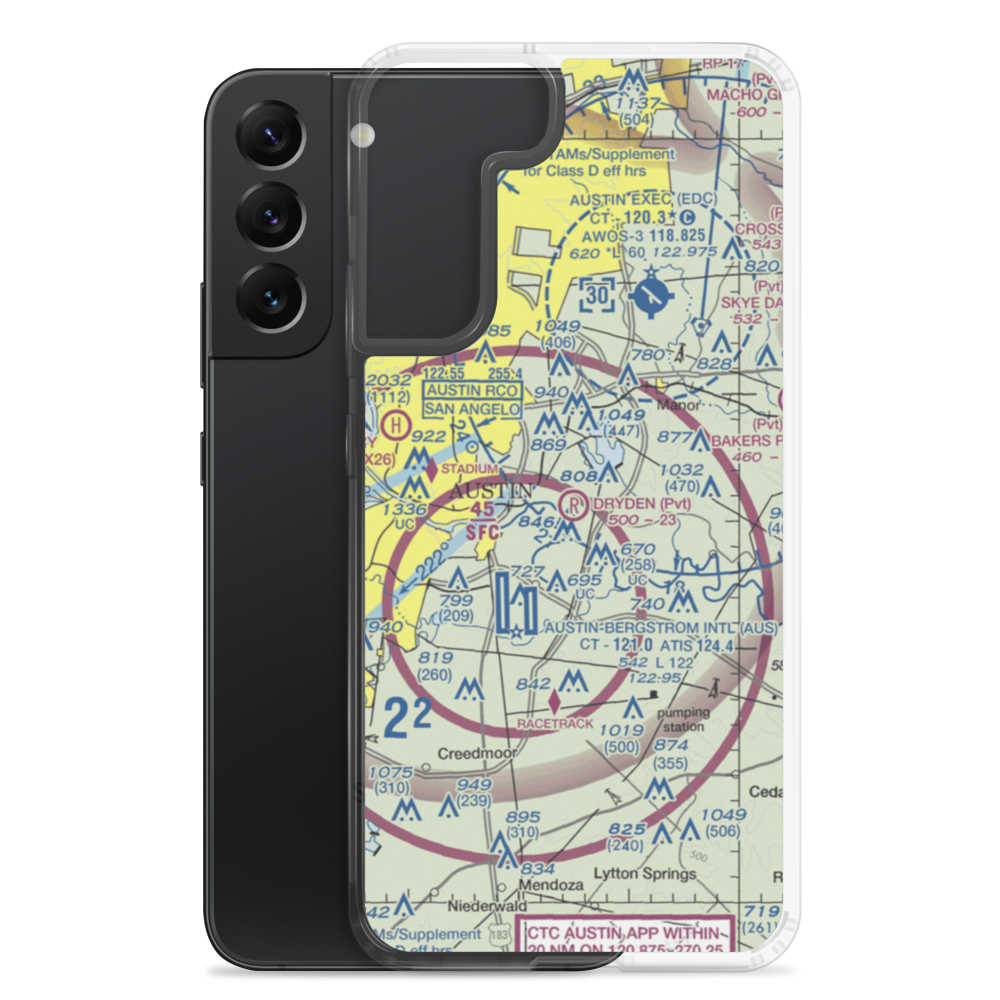 Dryden Airport (TX05) VFR Sectional Samsung Case Samsung Galaxy S22 Plus model shown