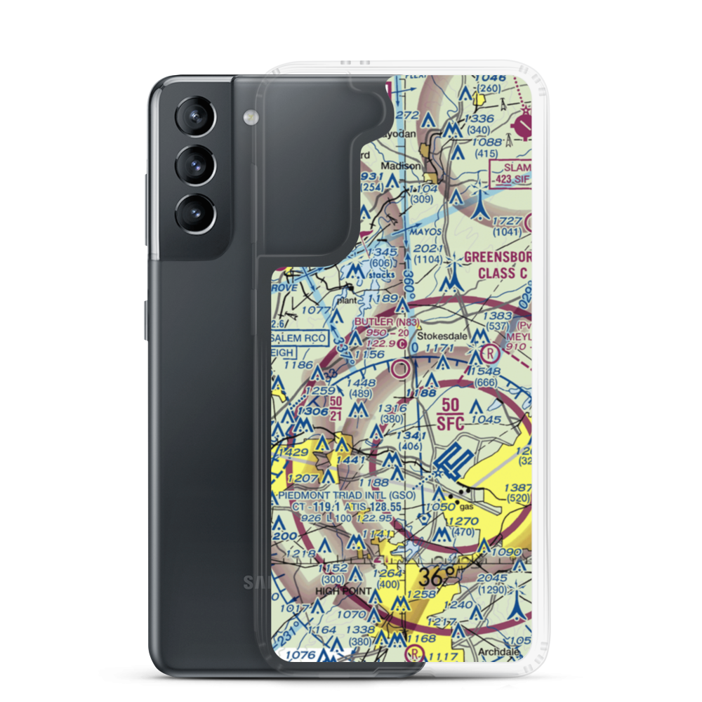 Ds Butler Farm and Airfield (N83) VFR Sectional Samsung Case Samsung Galaxy S21 model shown