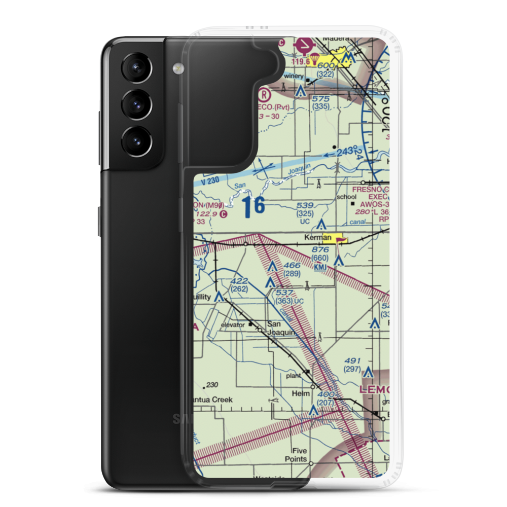 Du Bois Ranch Airport (7CL0) VFR Sectional Samsung Case Samsung Galaxy S21 Plus model shown