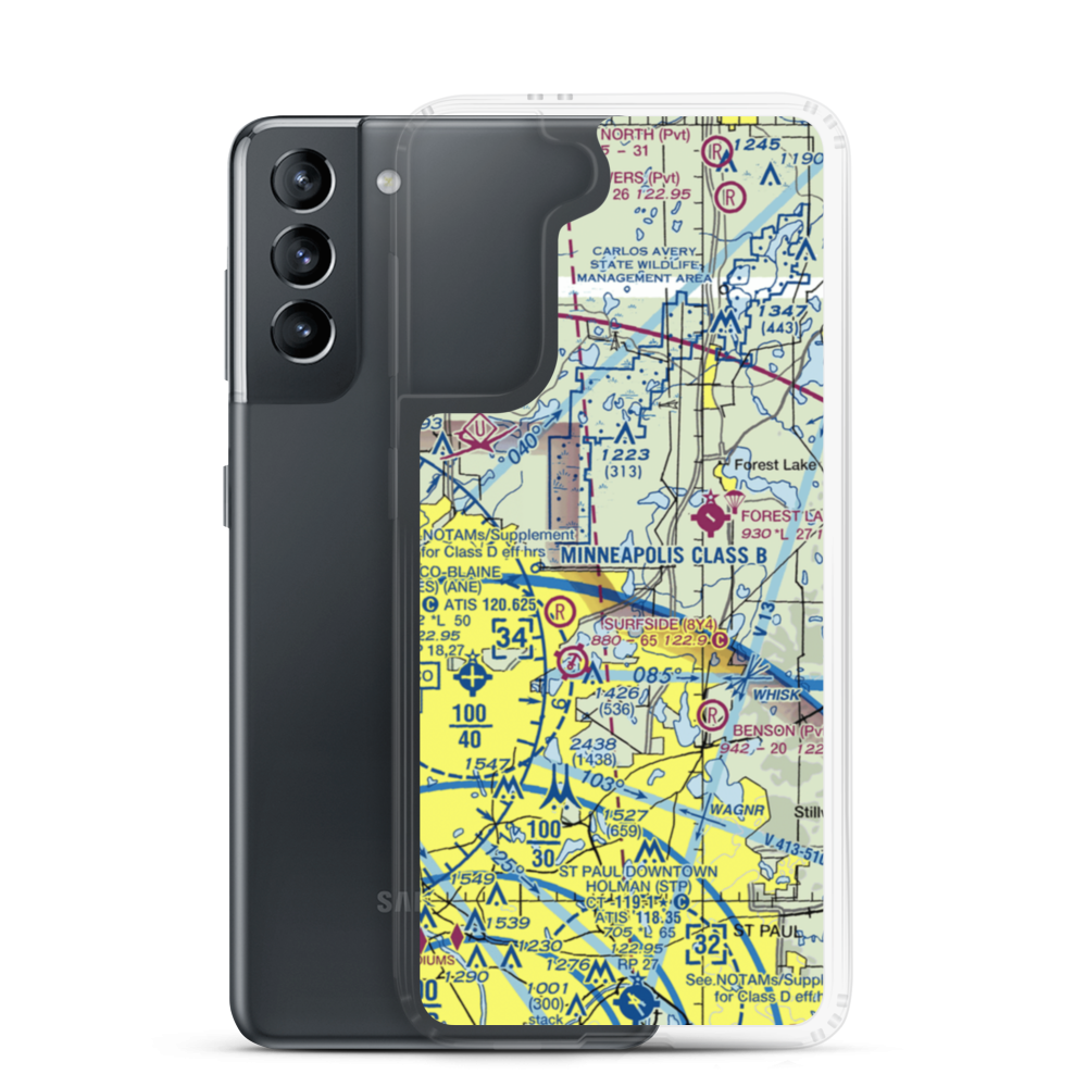 Du Fresne Airport (MY82) VFR Sectional Samsung Case Samsung Galaxy S21 model shown