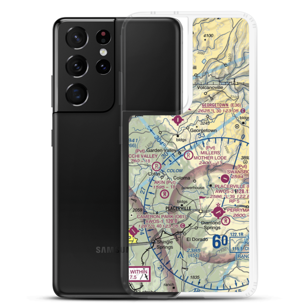 Dubey Airport (29CN) VFR Sectional Samsung Case Samsung Galaxy S21 Ultra model shown