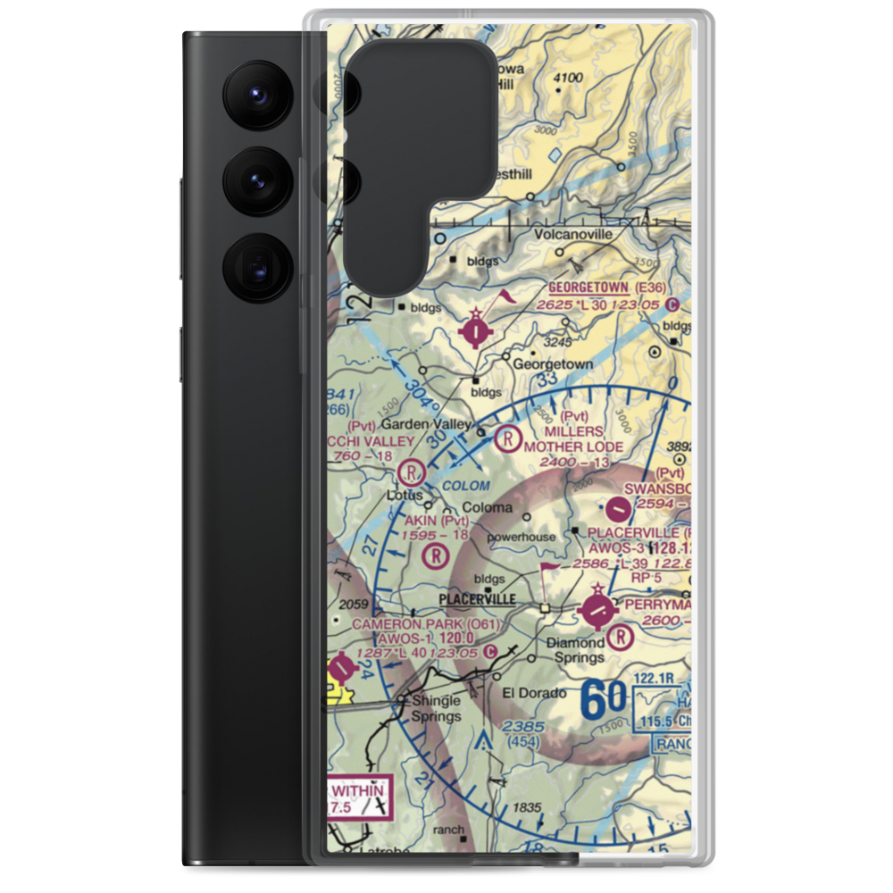 Dubey Airport (29CN) VFR Sectional Samsung Case Samsung Galaxy S22 Ultra model shown