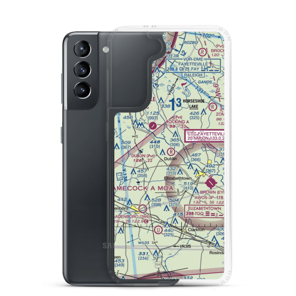 Dublin Field (NC82) VFR Sectional Samsung Case Samsung Galaxy S21 model shown