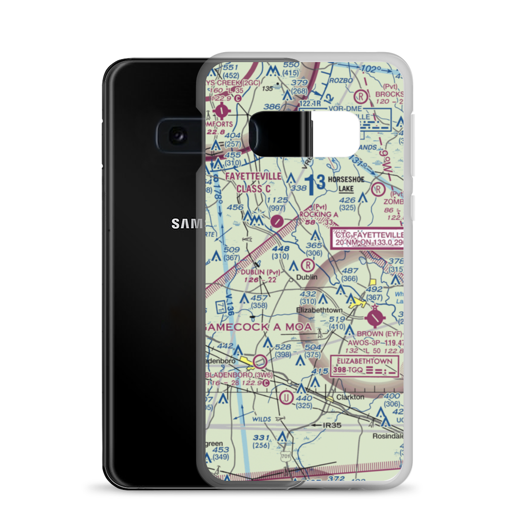 Dublin Field (NC82) VFR Sectional Samsung Case Samsung Galaxy S10e model shown