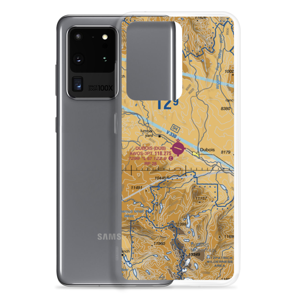 Dubois Municipal Airport (DUB) VFR Sectional Samsung Case Samsung Galaxy S20 Ultra model shown