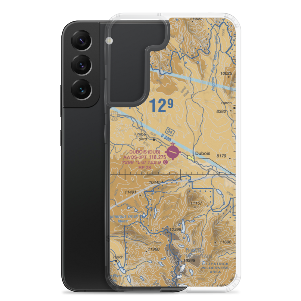 Dubois Municipal Airport (DUB) VFR Sectional Samsung Case Samsung Galaxy S22 Plus model shown