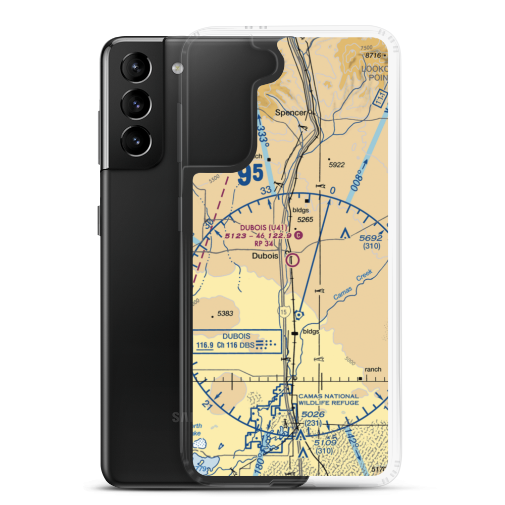 Dubois Municipal Airport (U41) VFR Sectional Samsung Case Samsung Galaxy S21 Plus model shown