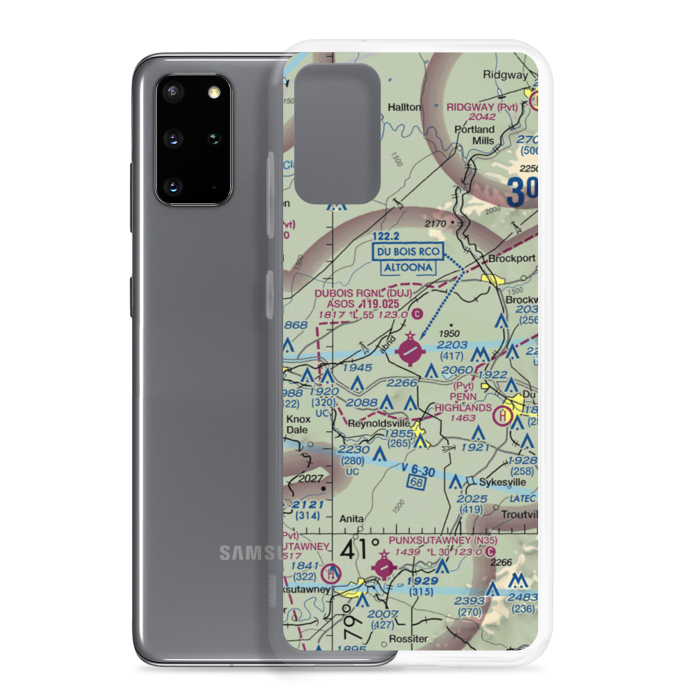 DuBois Regional Airport (DUJ) VFR Sectional Samsung Case Samsung Galaxy S20 Plus model shown