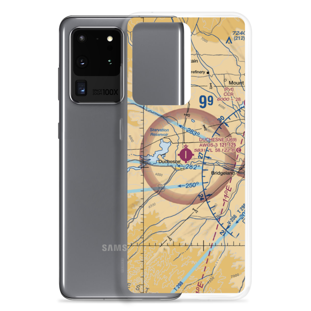 Duchesne Municipal Airport (U69) VFR Sectional Samsung Case Samsung Galaxy S20 Ultra model shown