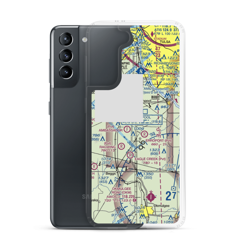 Duck Creek Airport (OK36) VFR Sectional Samsung Case Samsung Galaxy S21 model shown
