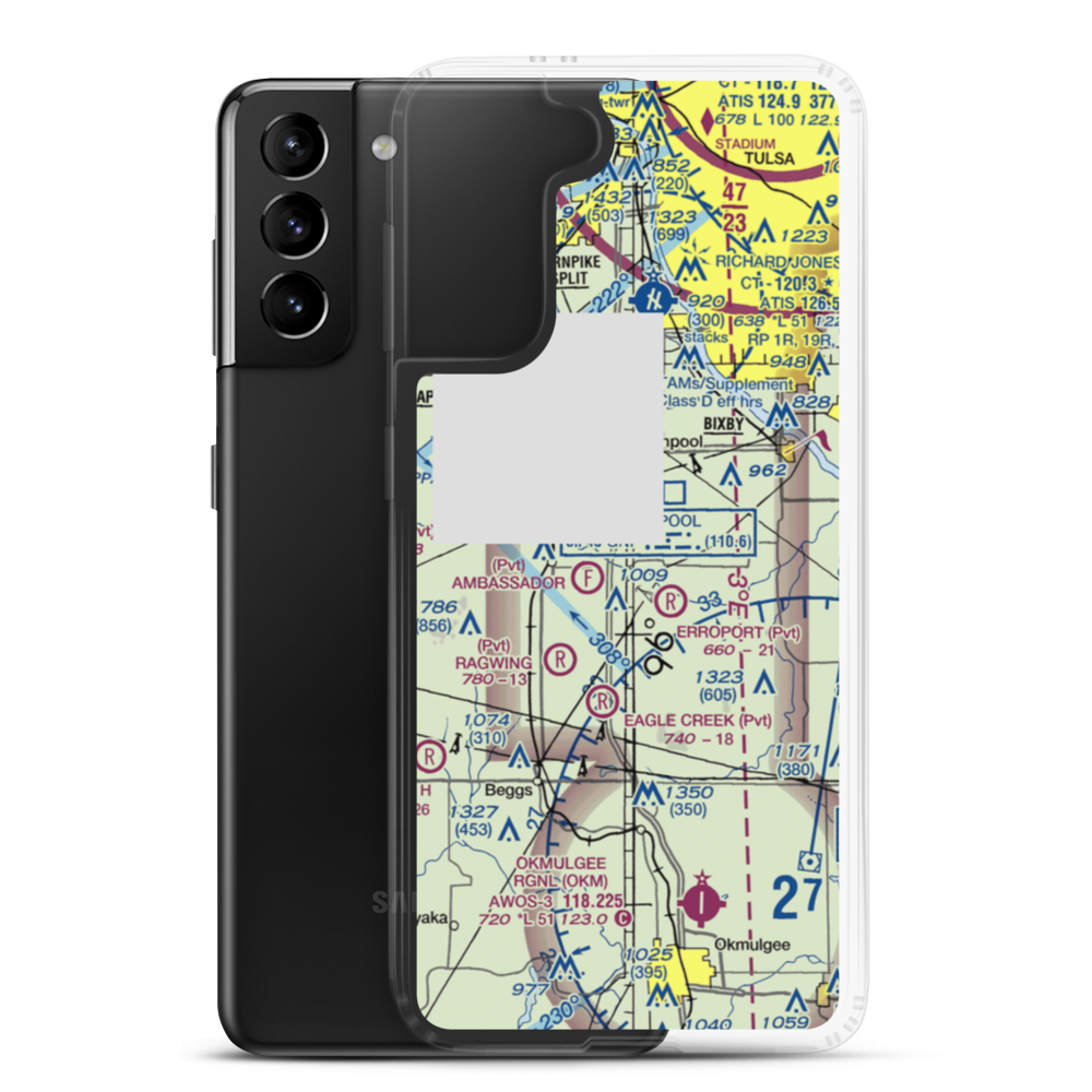 Duck Creek Airport (OK36) VFR Sectional Samsung Case Samsung Galaxy S21 Plus model shown