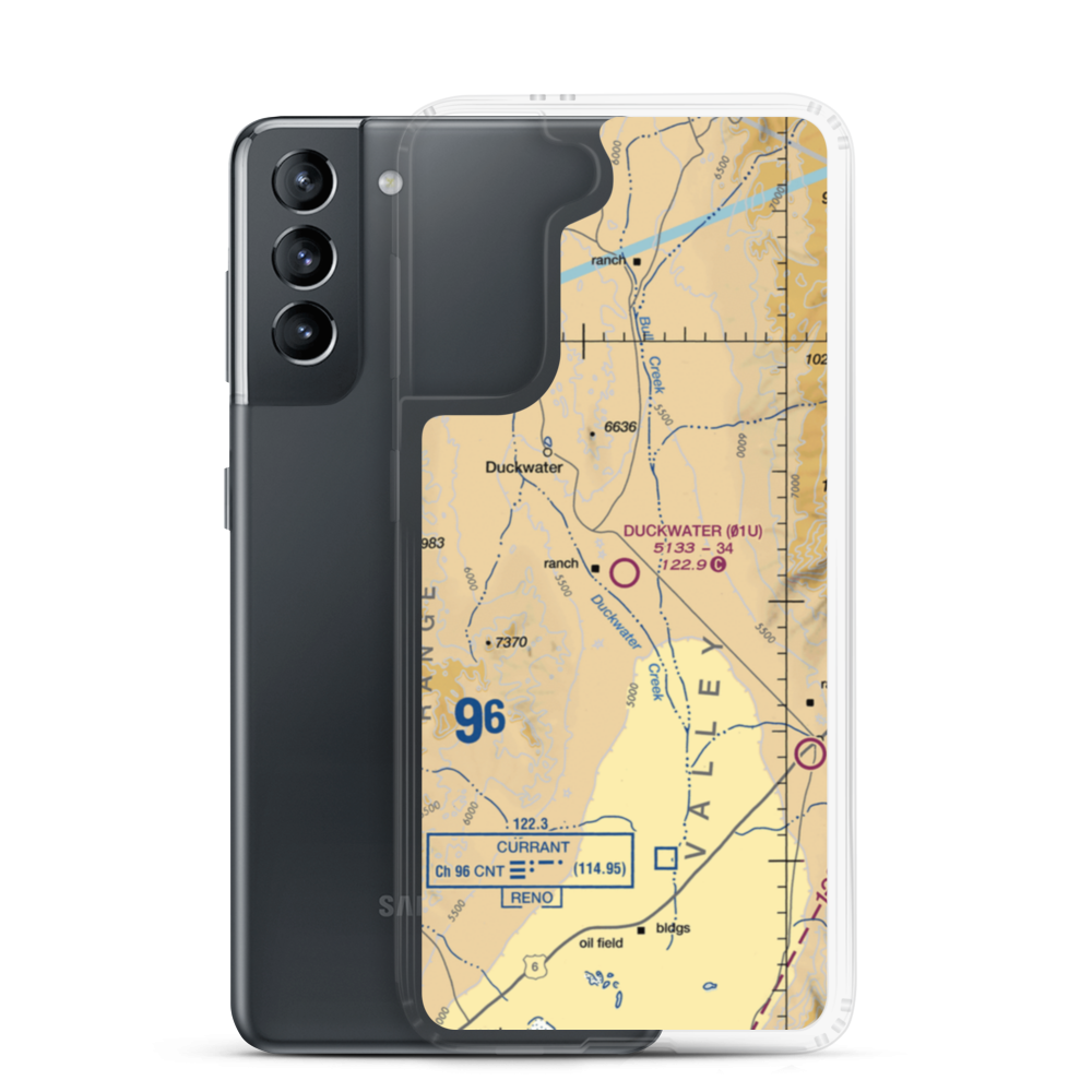 Duckwater Airport (01U) VFR Sectional Samsung Case Samsung Galaxy S21 model shown