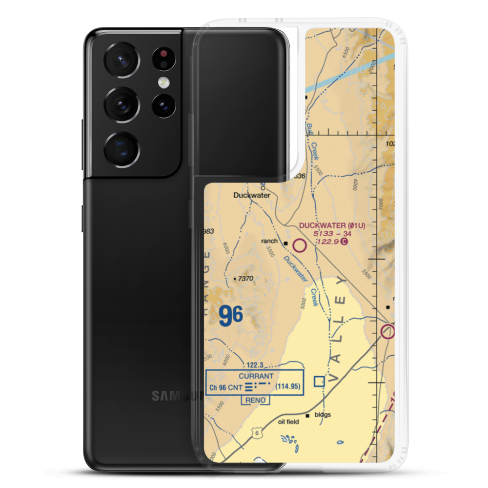 Duckwater Airport (01U) VFR Sectional Samsung Case Samsung Galaxy S21 Ultra model shown