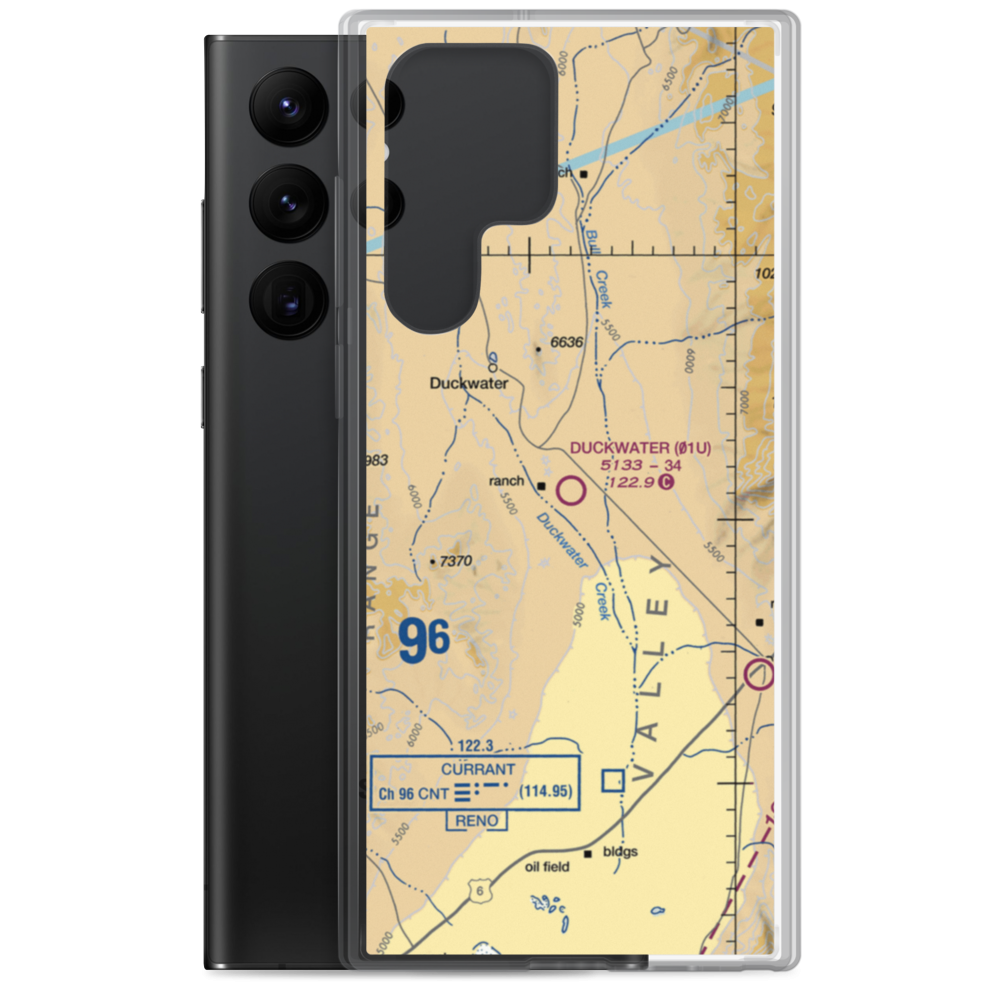 Duckwater Airport (01U) VFR Sectional Samsung Case Samsung Galaxy S22 Ultra model shown