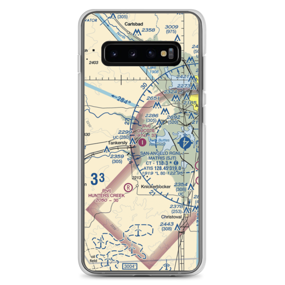 Ducote Airpark (TS65) VFR Sectional Samsung Case Samsung Galaxy S10+ model shown