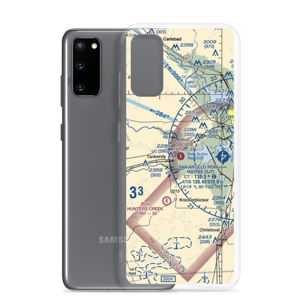 Ducote Airpark (TS65) VFR Sectional Samsung Case Samsung Galaxy S20 model shown