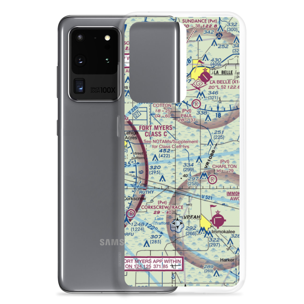 Duda Airstrip (08FA) VFR Sectional Samsung Case Samsung Galaxy S20 Ultra model shown