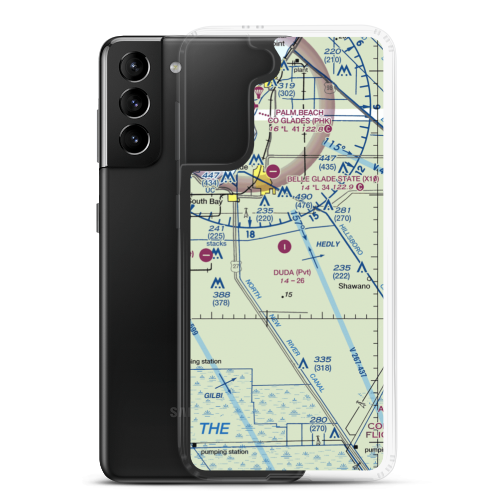 Duda Airstrip (FA69) VFR Sectional Samsung Case Samsung Galaxy S21 Plus model shown