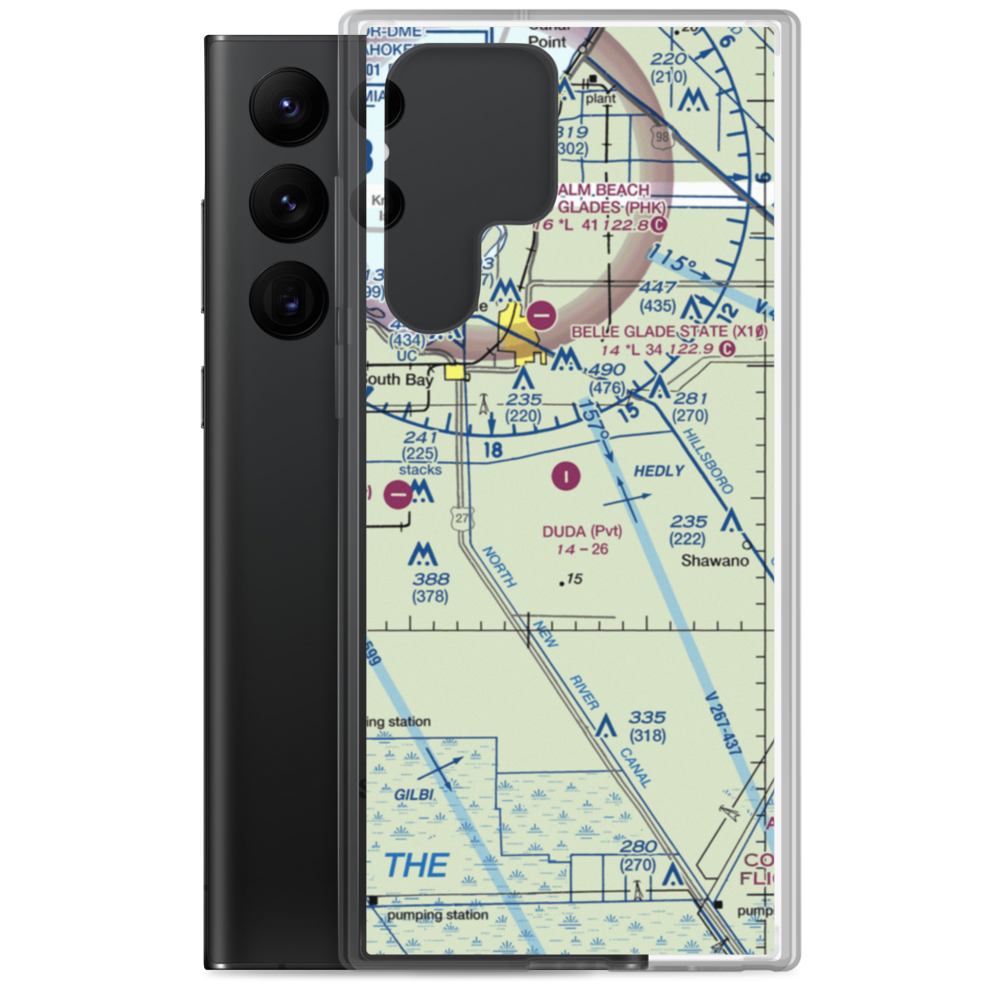 Duda Airstrip (FA69) VFR Sectional Samsung Case Samsung Galaxy S22 Ultra model shown