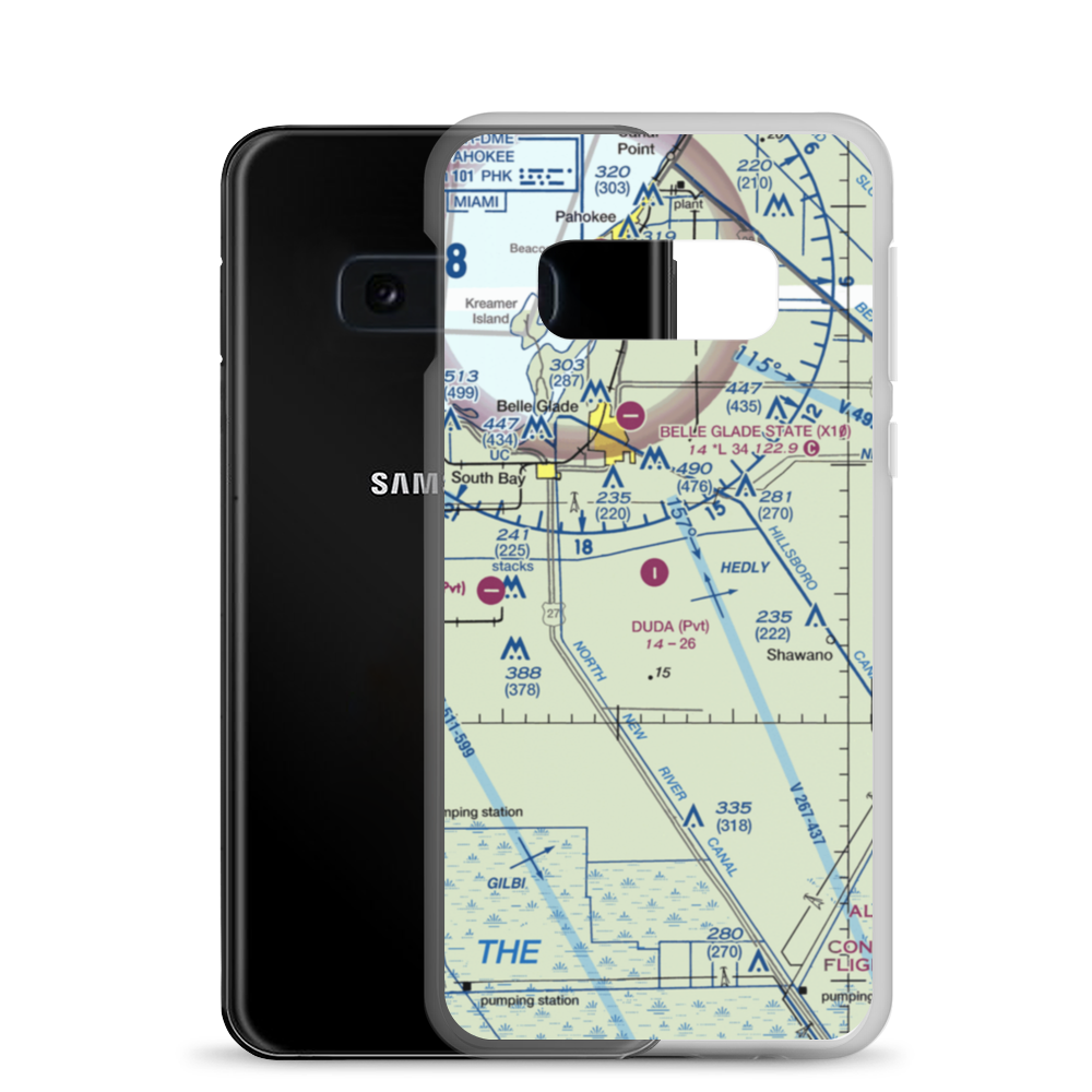 Duda Airstrip (FA69) VFR Sectional Samsung Case Samsung Galaxy S10e model shown